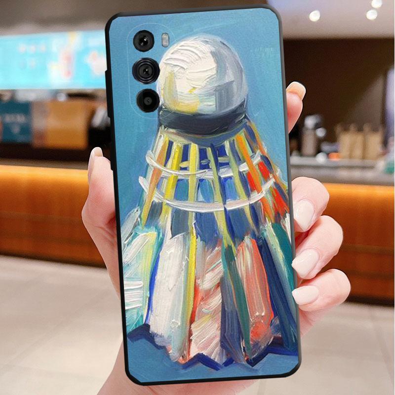 Phone Case For Motorola Edge 50 40 Pro 60 50 40 30 Ultra Neo Fusion Moto G85 G72 G53 G54 G84 G13 G32 Badminton Sport