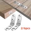 2/6pcs Durable Metal Foldable Hinges High Load Capacity for Woodworking and Furniture