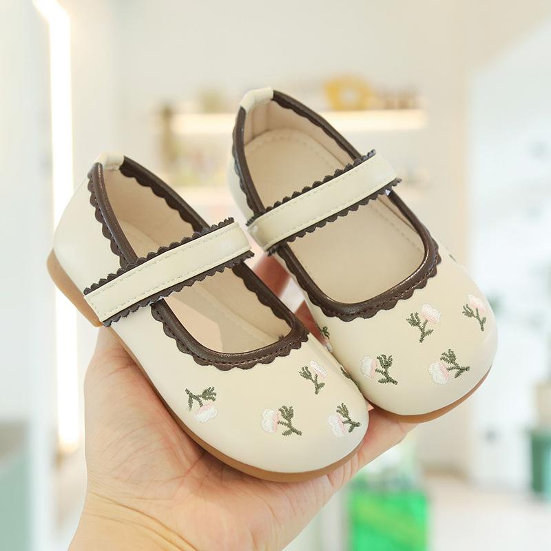 Girls' leather shoes, new spring and autumn children's shoes, little girl's princess shoes, soft-soled non-slip loafers, trendy single shoes