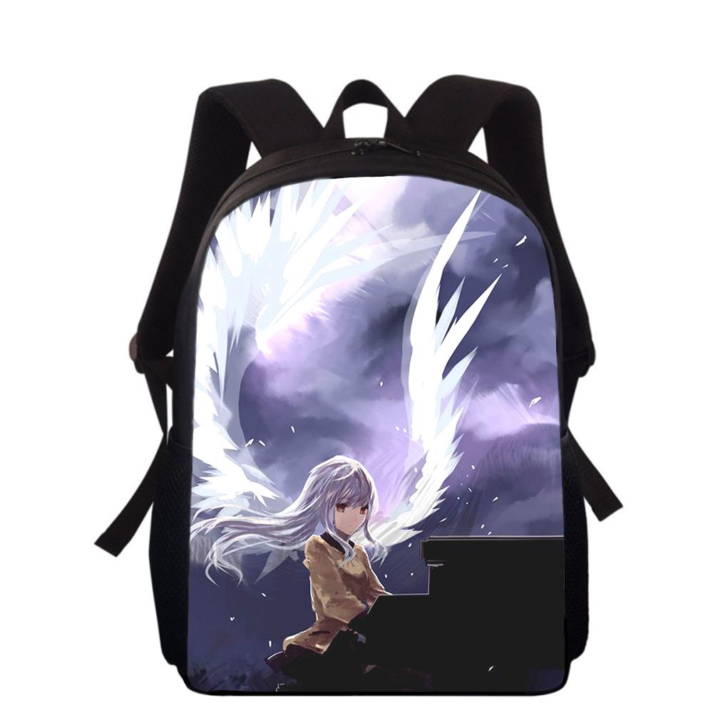 Angel Beats Тачибана Канадэ 16" 3D Принт Детский Рюкзак Сумки для Начальной Школы для Мальчиков Девочек Рюкзак Студенческий Школьные Сумки для Книг