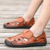 Модные мужские сандалии в британском стиле, трендовые, ручной работы, легкие, для улицы, пляжа, универсальные, повседневные кожаные туфли