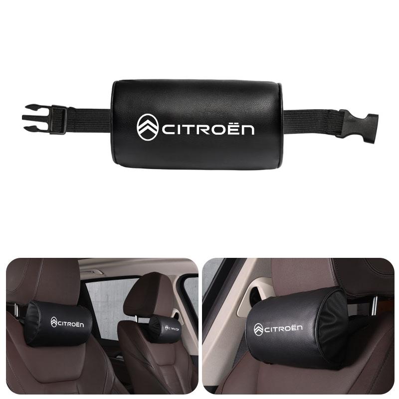1Pcs Car Seat Headrest Auto Logo Neck Pillow For Citroen 2CV VTS DS5 RD3 Cross Jumpy C8 C-Elysee C15 C4L Spacetourer CelyseeC6 ajy256