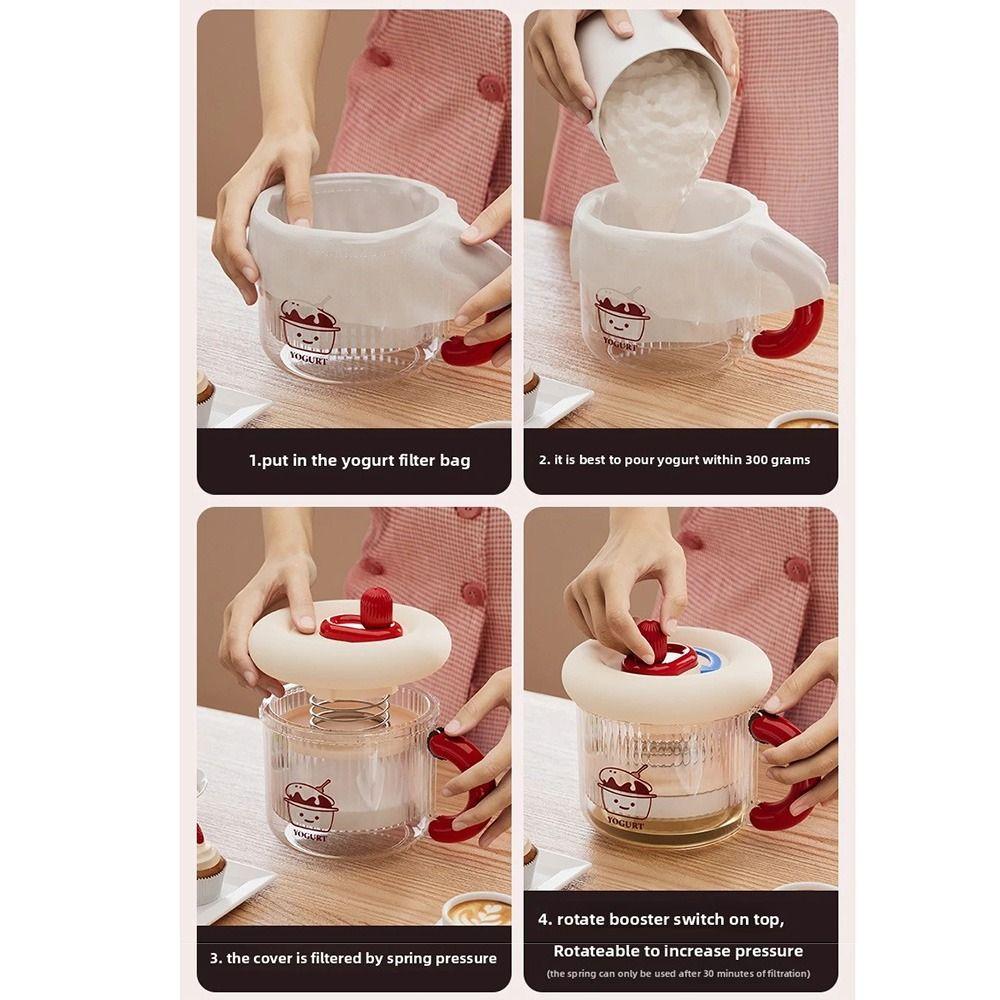 Многоразовый греческий йогуртный фильтр Мелкое сито Сепаратор сыворотки Густой йогуртмейкер Домашний йогурт