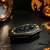 Halloween Atmosphere Prop Gothic Skull Casket Jewelry Box, Resin Spooky Storage Figurine for Desktop Sundries Organizer Rings, Dark Tabletop