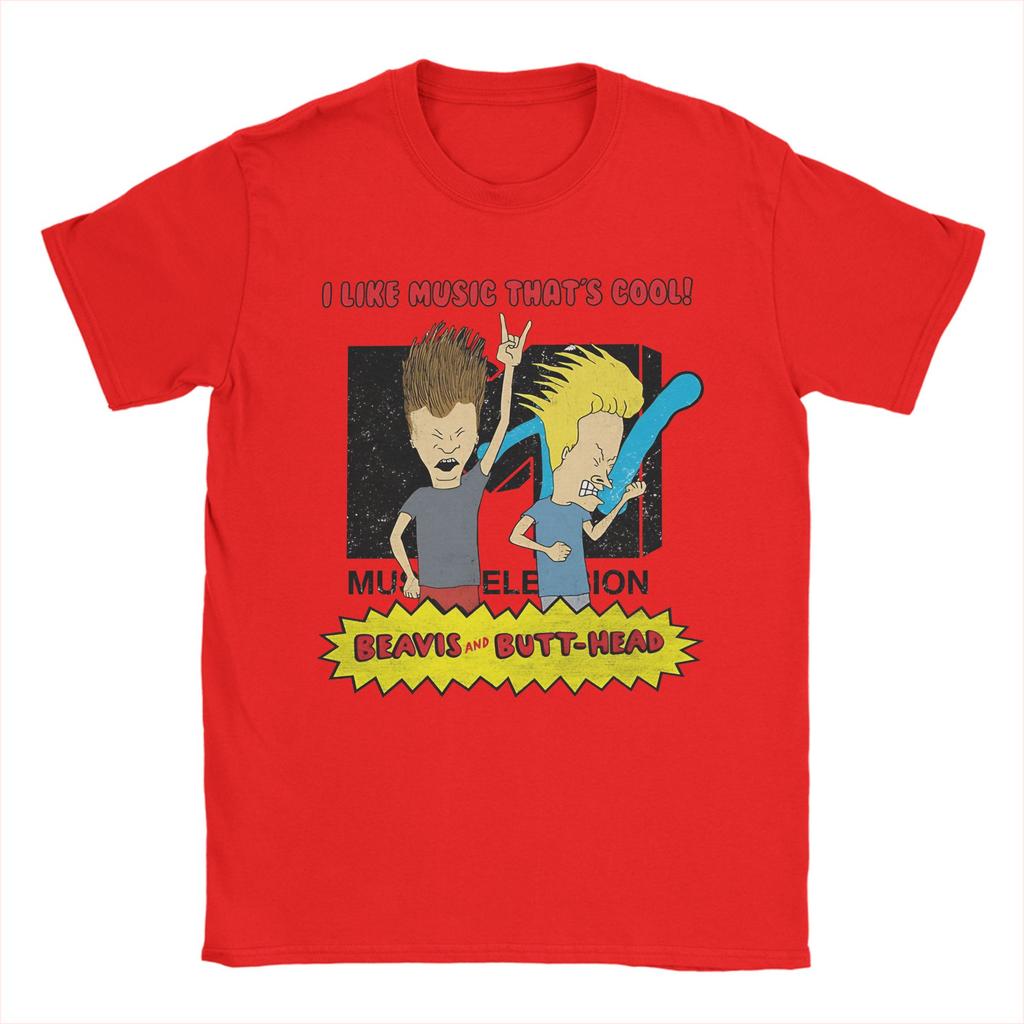 Beavis and Butthead I Like Music T Shirt Men Womens 100 Cotton Casual TShirt Crew Neck Tee Shirt Short Sleeve Tops 4XL 5XL