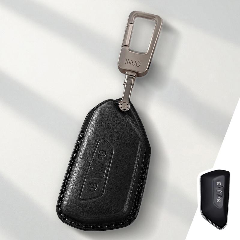 uwhxm4 Genuine Leather Protector for Volkswagen VW Golf  8MK8 ID 4 ID3for Skoda Octavia A8 MK4 Key Case Cover Fob