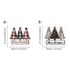 2D Christmas Three Trees Wooden Christmas Decoration Festival Atmosphere Decoration Hanging Pendant Holiday Gifts