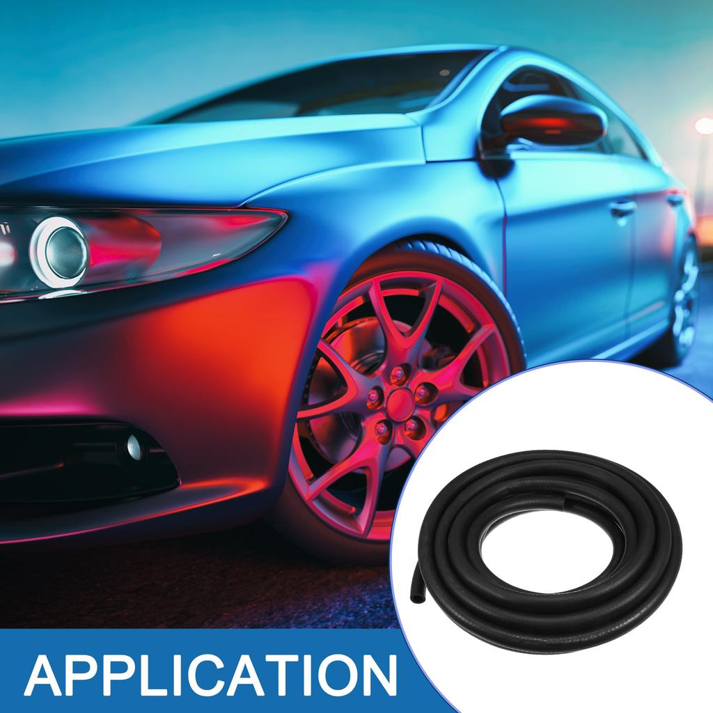 ABSOPRO Car Straight Heater 10M 16mm Inner Hose Black Hose, (32.81ft) Long, (0.63") Diameter, Multi-Purpose Pipe, Rubber,