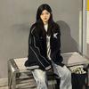 Korean Vintage Star Graphic Print Sweatshirts Women Harajuku Streetwear Zip Up Hoodies Y2k Grunge Casual Tops Female