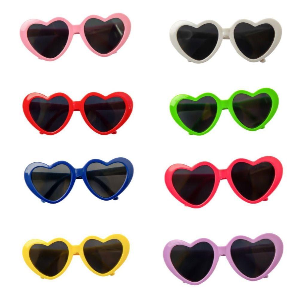 Lovely Idol Plush Doll Heart Glasses Soft Cotton Doll Eyeglasses 20CM Doll Sunglasses  Girls