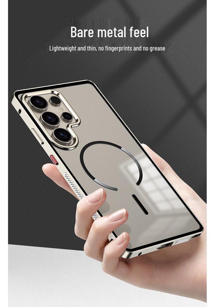 Магнитный металлический чехол для телефона с теплоотводом для Samsung S23 Ultra/S24 Ultra