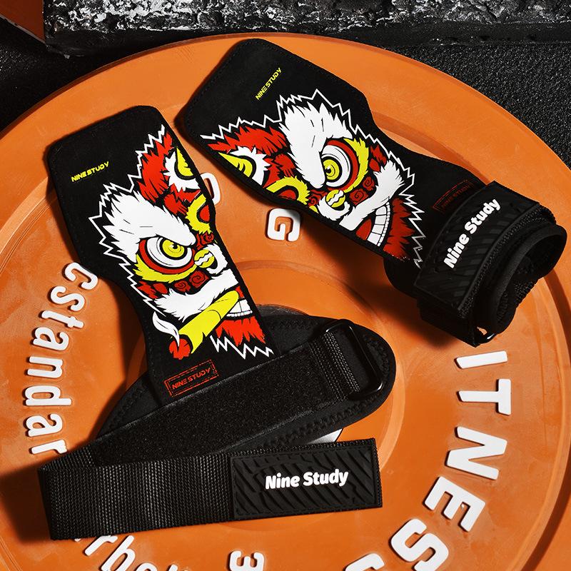 Кожаные перчатки для спортзала, противоскользящие подушечки для поднятия тяжестей, становая тяга, перчатки для тренировок, фитнеса, подтягивающие нарукавники, защита