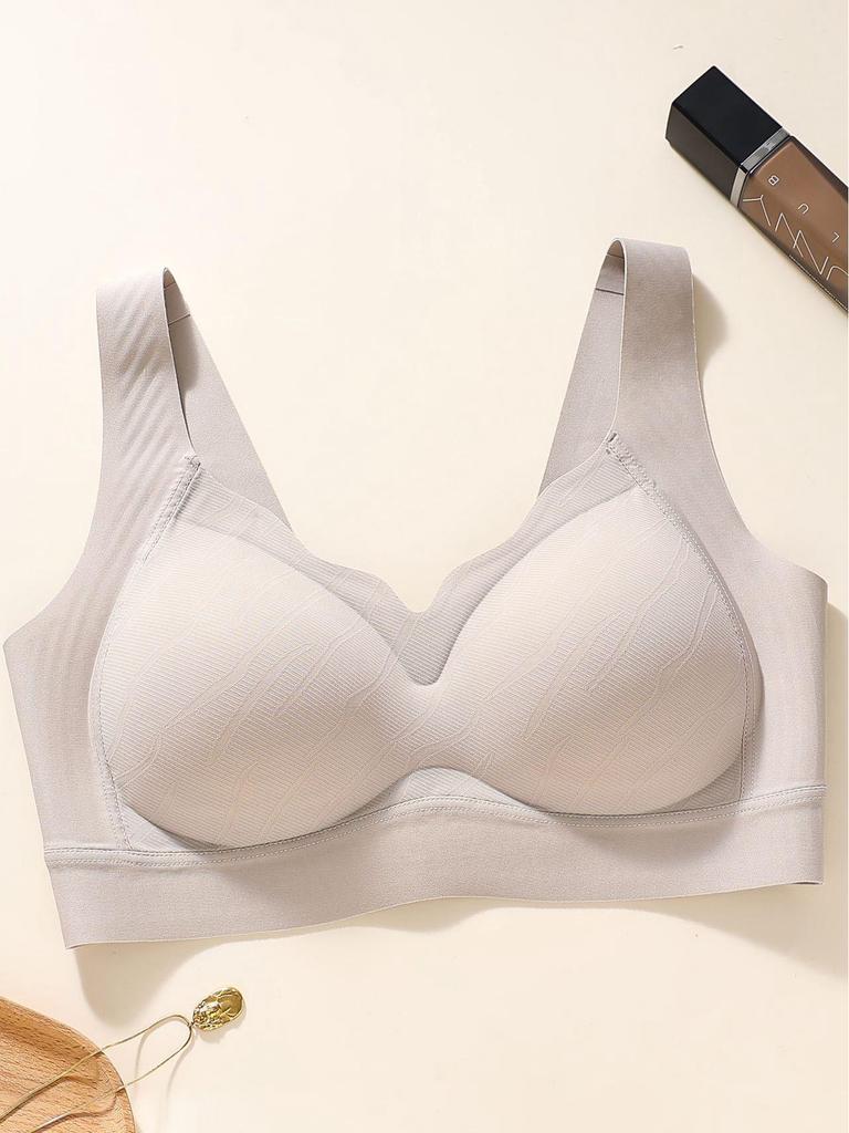 New Year Red Seamless Soft Lift Bra for Small Bust, Plus Size Support, Women's Gathered Fit