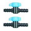 5pcs 16mm in-Line Ball Valve Black & Blue Water Valve Aquariums Hose Valve  Water,Oil,Gas
