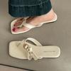 Fashion Casual Flat Women's Summer Flip-Flops 2025 New Comfortable Retro Sandals Square Toe Buckle Indoor Outside Wear Slippers Shoes