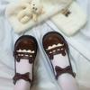 British Style Lolita Shoes Bow Round Head Japanese Mary Jane Lolita Flat Women's Shoes Retro Jk Single Shoes
