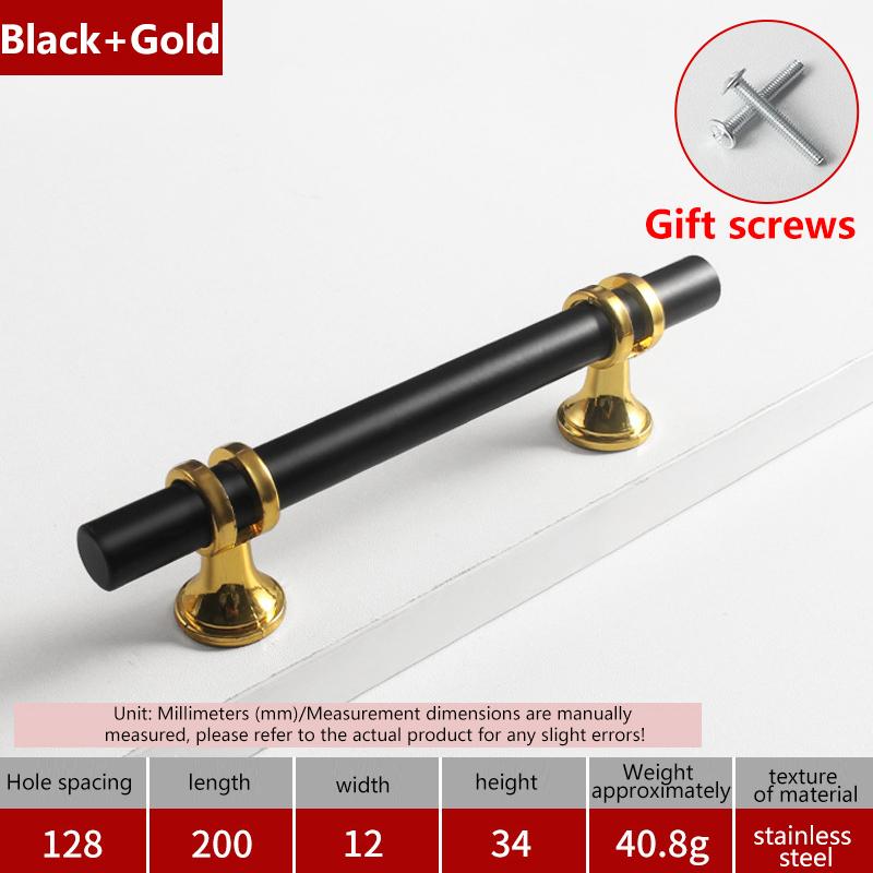 Современные ручки для шкафов из черного золота - прочные ручки для ящиков кухонной мебели с материалом из цинкового сплава