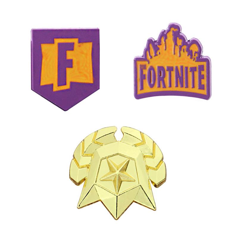 Fortnite Game Alpaca Parachute Keychain Metal Badge Pendant Fans Gift Cosplay Props
