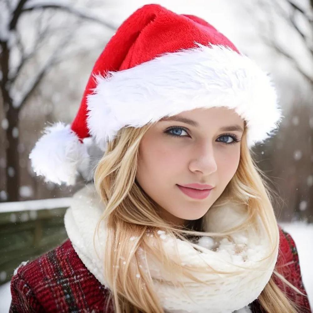 Winter Santa Claus Hat Christmas Hats For Adult Children Women Kid Gift Fashion Keep Warm Outdoors Acrylic Fibers