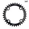 RIDERACE Bicycle Crank Chainring 104BCD Round Shape Narrow Wide 32T/34T/36T/38T Mountain Bike Crankset Chainwheel Single Plate