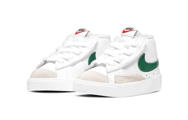 Nike Кроссовки Blazer Mid 77 Vintage Устойчивые к истиранию Устойчивые к истиранию Средняя высота Скейтбордические Кроссовки Белый Зеленый DA4088-115