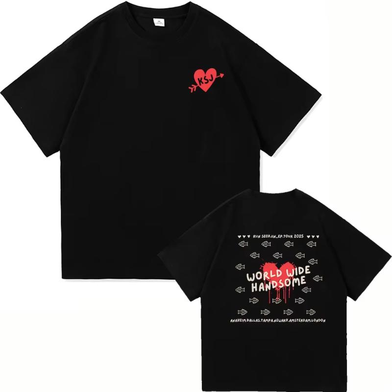 2025 Concert RUNSEOKJIN with The Same T Shirt Worldwide Handsome Love Men Women Clothing Harajuku High Quality Cotton Tshirts