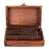 Wooden Box Seal Kids Number Seal Diary Decor 70pcs DIY Handmade Self Inking Diary Ablum Wedding Letter Stamp Number Alphabet Stamp