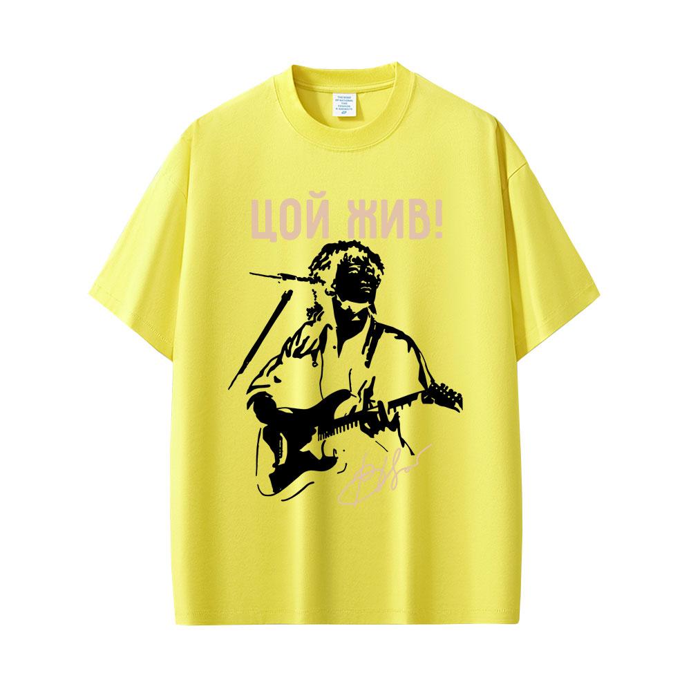 Legendary Russia Rock Band Kino Viktor Tsoi Graphic Tshirt Unisex Women Casual Cotton Vintage T Shirts Unisexs Oversized Tshirts
