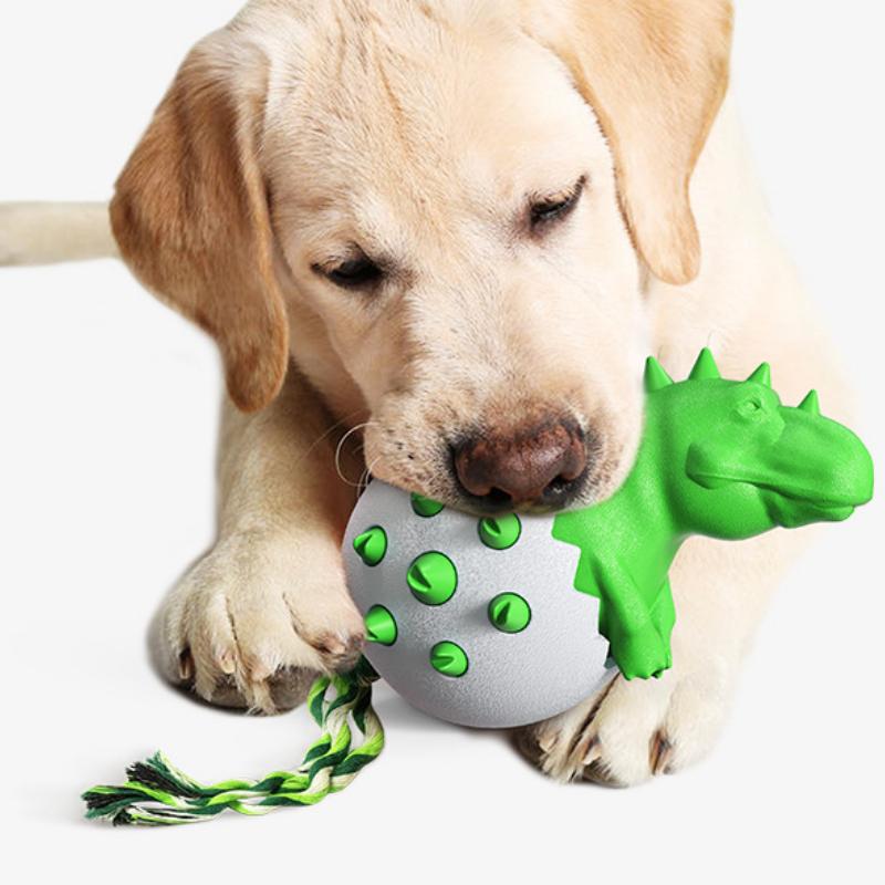 Игрушки для жевания собак в форме яйца динозавра, зубная щетка бульдога, игрушка-палочка, интерактивная с веревкой, игрушки для интеллекта домашних животных