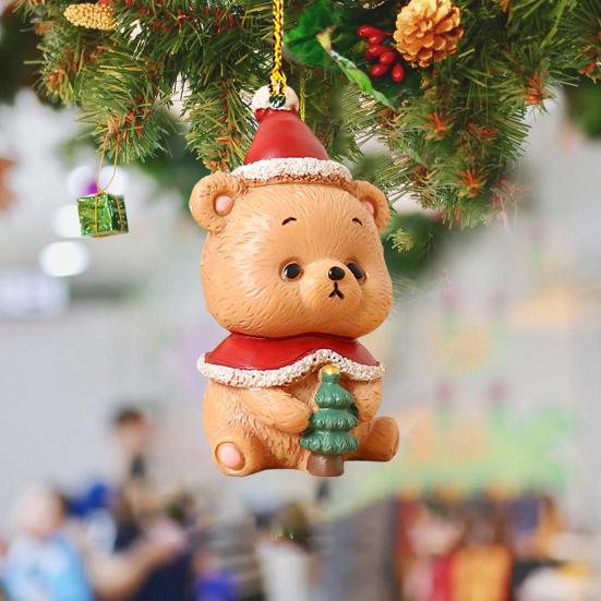 Christmas Tree Pendant Vibrant Long-lasting Cute Animal Elephant Design Colors Acrylic Hanging Decoration