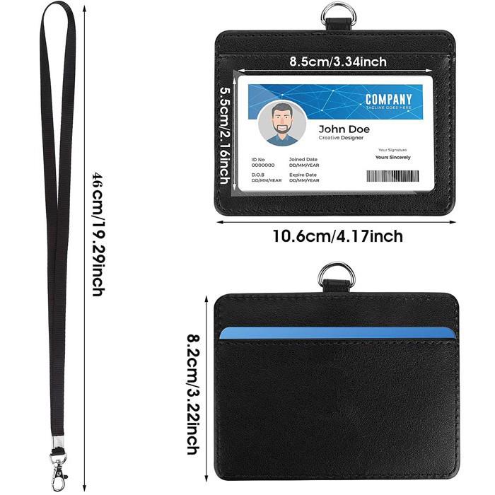 Популярный ПУ держатель для ID-карты с ланьярдом для сотрудников