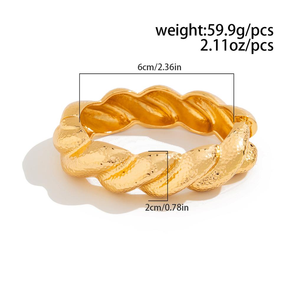 Personalised Exaggerated Wide Side Glossy Hammer Grain Bracelet Irregular Alloy Bracelet Set Fashion Commuter Senior Sense Ladies Jewellery