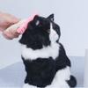 Pink and White Small Pet Comb Silicone Pet Silicone Comb Rabbit Fur Brush  Pet Home