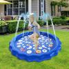 Baby Splash Pad Toddler Sprinkler Pool Interactive Kids Water Sprinkler Pad Outdoor Water Play Mat for Garden Lawn