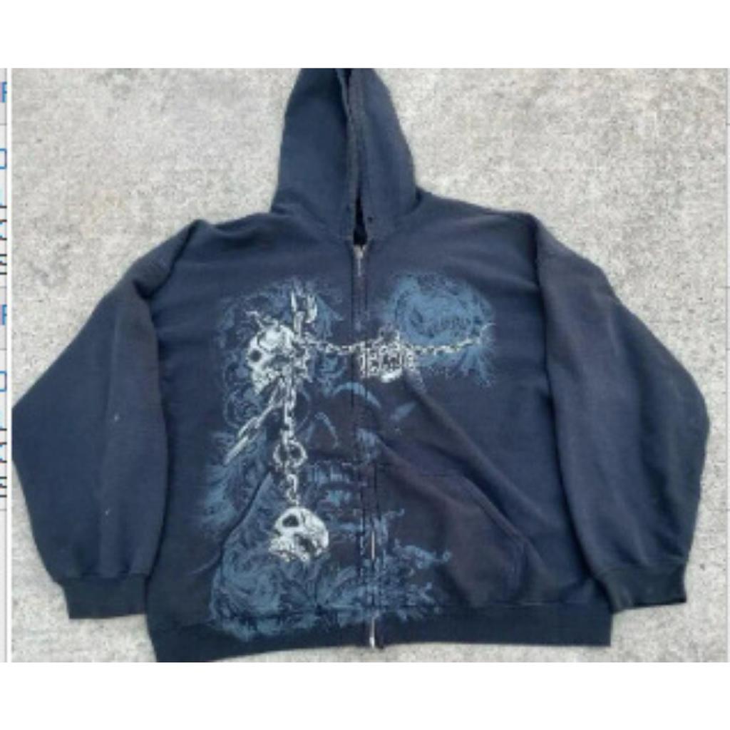 Толстовка с капюшоном Винтажный узор Принт Винтажная готическая одежда Одежда