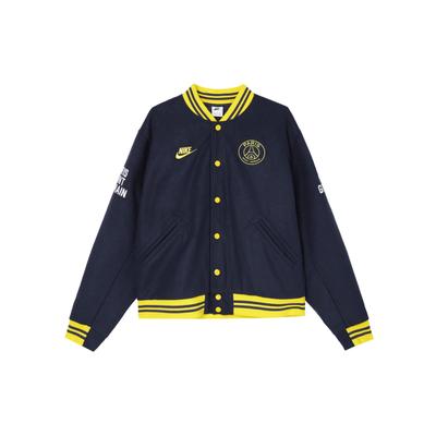 Футбольная куртка Paris Saint-Germain Authentics Color Block Letter, мужская, темно-синяя, FQ7803-410