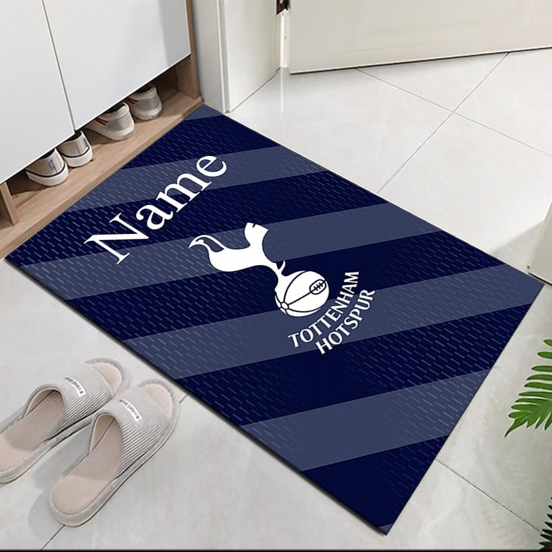 Custom Name Tottenham Hotspur Printed Carpet Rug For Office Chair Living Room Bedroom Kitchen Room Decor Gifts