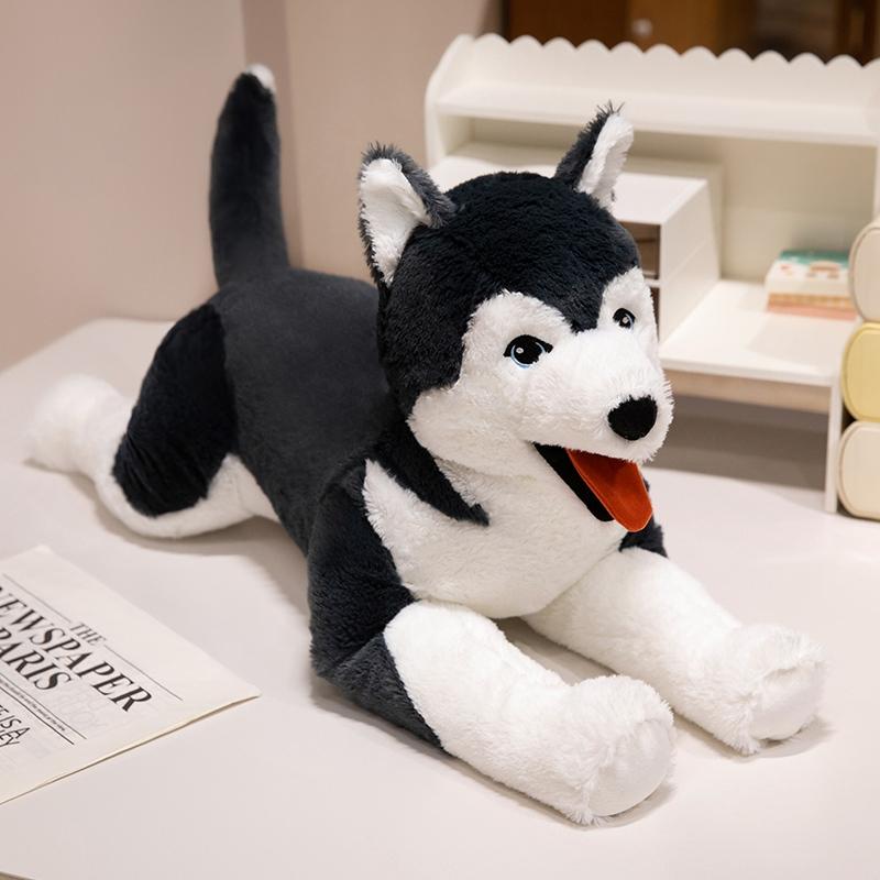 26/57cm Simulation Husky Dog Plush Toy Simulation Stuffed Dog Animal Toys for Children Soft Baby Doll Kids Birthday Gift