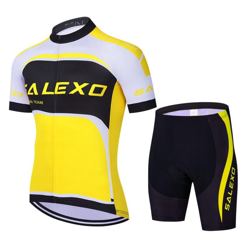 Mens Cycling Jersey Set Short Sleeve Quick Dry Breathable Bike Apparel Ride