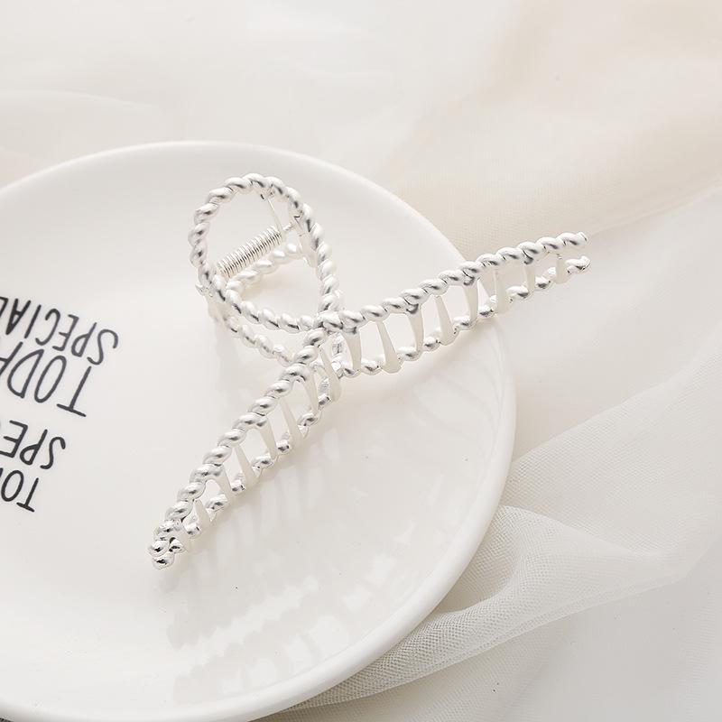 Стильная матовая металлическая заколка-краб в корейском и японском стиле для прически пучок