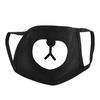 Puntos Unisex Black Cute Bear Cotton Mouth Face Mask Respirator for Cycling Anti-Dust