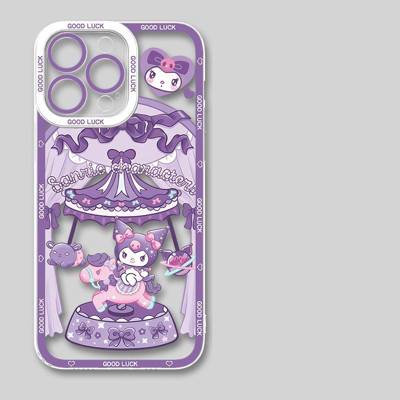 Sanrio Прекрасный чехол Kuromi Melody для Xiaomi MI 15T Pro POCO F7 X7 X6 F5 X4 GT M4 Pro 5G Прозрачный INS Мягкий чехол для телефона