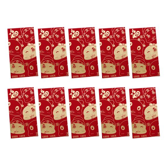 10 шт. 2025 новогодний красный конверт год Змеи счастливый денежный конверт зодиакальный узор змея бумажный конверт для денег подарок китайский новогодние принадлежности