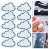 12Pcs Embroidered Iron-on Cloud Shape Patches Cute Cartoon Appliques for Jackets Jeans Backpacks Clothes DIY Iron-on Patches