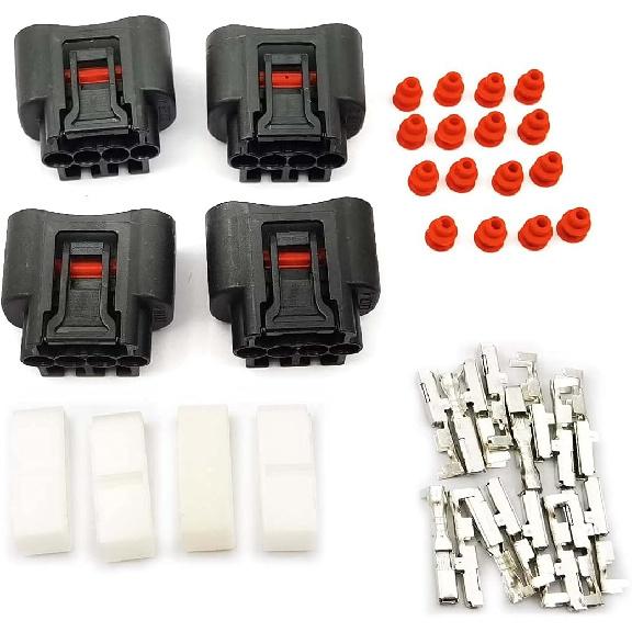 DEVMO 4pcs Ignition Coil Plug Connector Compatible with 2000-2010 Toyota Lexus Camry 90980-11885