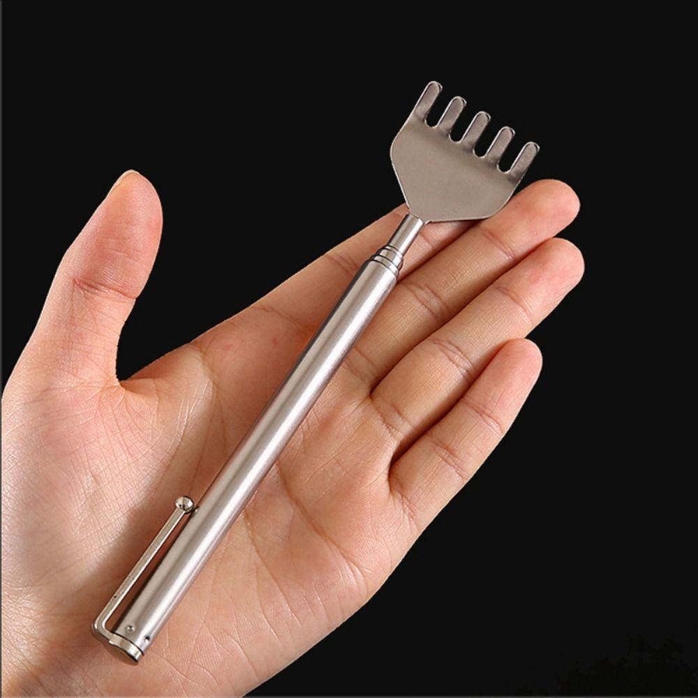 Hot Stainless Steel Back Itch Scratcher Telescopic Pocket Size Massage Tool Handy Health Care