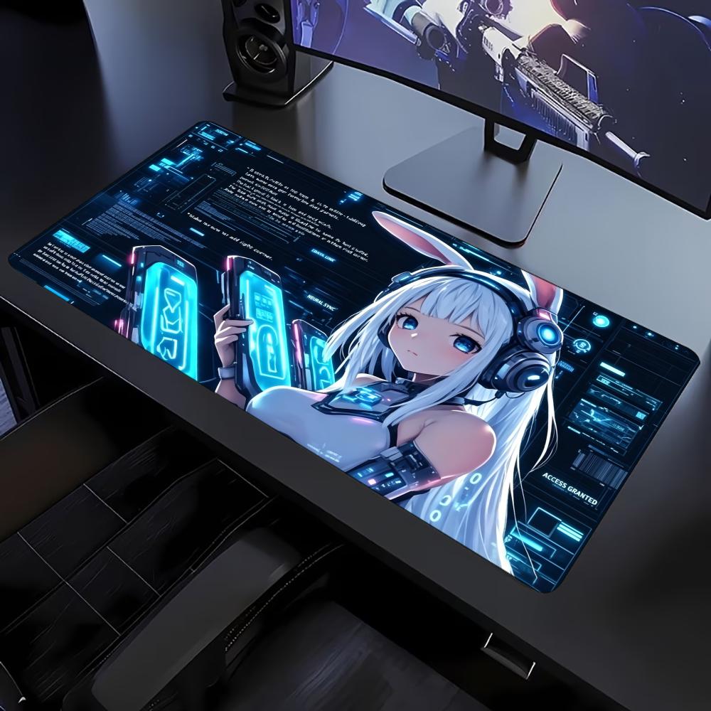 Cyber Urban Anime Waifu Art NonSlip Rubber Mouse Pad For Accurate Mouse Control Gaming Laptop Desktop Leisure Sessions