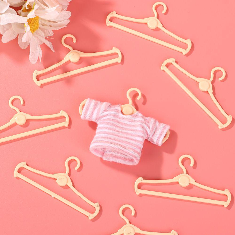 Plastic Kids Toy Gift Dollhouse Furniture Garment Organizer Hangers Doll Accessories Clothes Rack