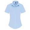 Premier Womens/Ladies Cotton Poplin Stretch Short-Sleeved Shirt