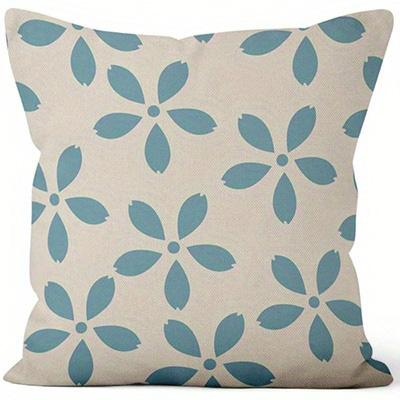 Geometric & Floral Pattern Double-Sided Printed Pillow Cover Short Plush Suitable Living Rooms Bedrooms Sofa Throw Cushion Cover